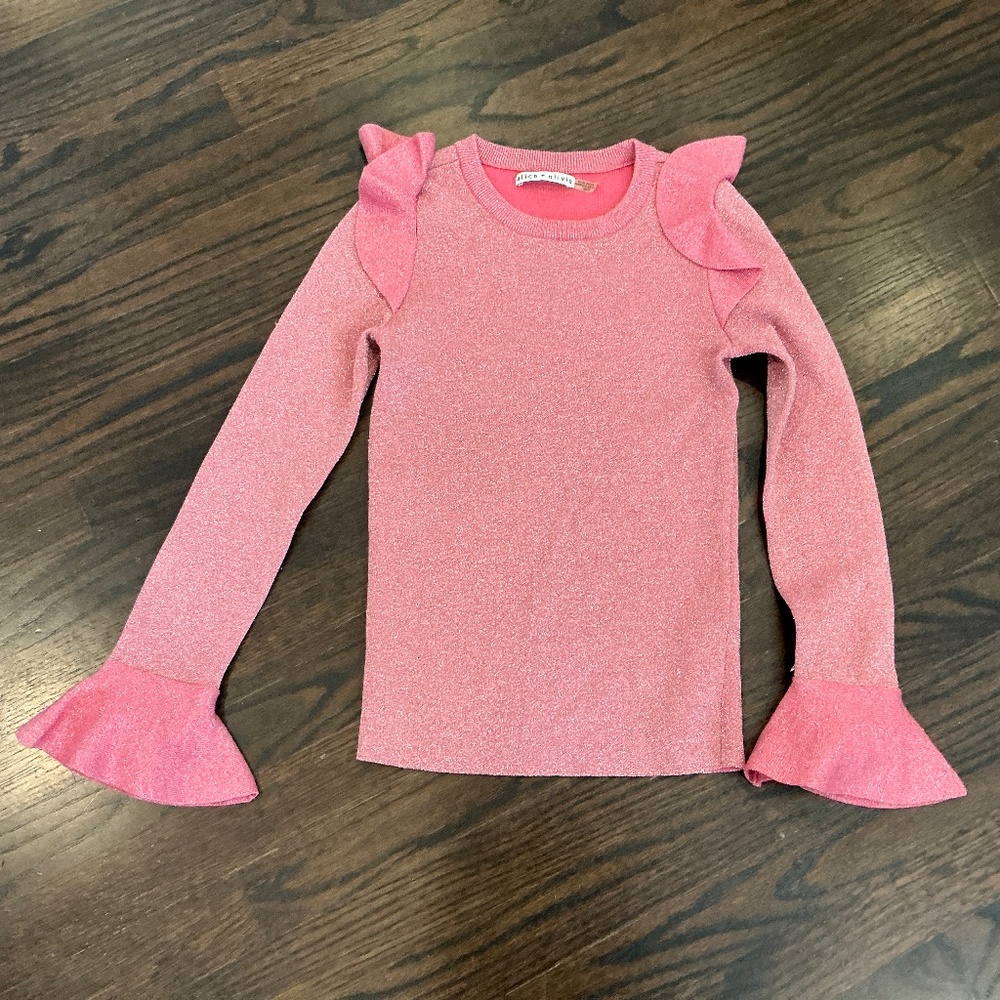 Pink mittie sweater, Alice + Olivia